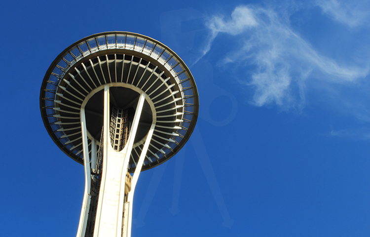 Seattle - Space Needle and Cloud